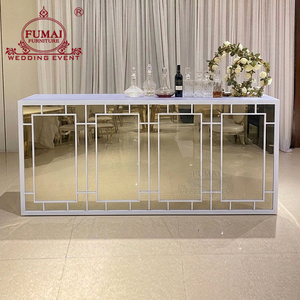 Muebles de metal Playa al aire libre Marco inoxidable Mostrador de Bar de boda blanco - Product Image 1