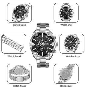 SKMEI 9387 カスタムロゴ腕時計 卸売価格 ビジネス腕時計 ステンレススチール 防水30M クォーツ メンズ腕時計 - Product Image 5