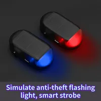 Luz de seguridad para coche, alarma ficticia simulada con energía Solar, advertencia inalámbrica, lámpara de precaución antirrobo, LED intermitente
