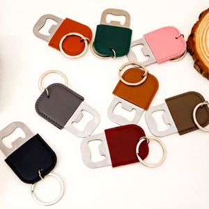 Wholesale PU Leather Bottle Opener Stainless Steel Flat <b>Beer</b> Bottle Opener Keychain Soda Bottle Opener for GIfts - Product Image 3