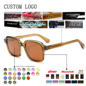 Lunettes de soleil carrées écaille de tortue pour femme, monture intégrale, protection UV400, durables, logo personnalisé, marque tendance JMM310LX - Product Image 2