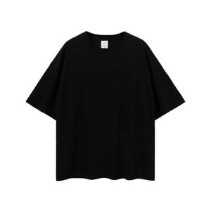 เสื้อยืดคอตตอนพีมาแบบเปล่าสำหรับผู้หญิงผู้ชาย ขายส่ง เสื้อยืดโอเวอร์ไซส์ทรงหลวม พิมพ์ลายโลโก้ได้ - Product Image 5
