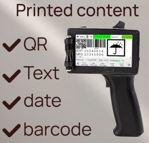 เครื่องพิมพ์อิงค์เจ็ทแบบมือถือ G60 ขนาดการพิมพ์ 25.4 มม. สำหรับพิมพ์บนกล่อง ถุง วันที่ หมายเลข รูปภาพ โลโก้ ข้อความ - Product Image 4