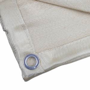 Сверхмощный огнестойкий сварочный коврик 850GSM стекловолоконное сварочное одеяло с латунными люверсами для промышленного гриля и кемпинга - Product Image 4