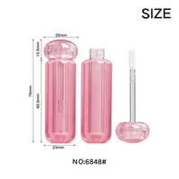 Tube de gloss à lèvres personnalisé de 2,7 ml, conteneur vide pour gloss à lèvres, emballage cosmétique transparent avec bouchon