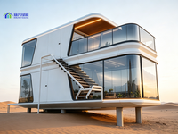 Maison-capsule spatiale à double étage de 20 pieds avec une grande surface habitable et une base stable pour le glamping