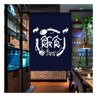 Impresión a todo Color tela de lino barata logotipo personalizado foto impresión personalizada tienda de cocina cortina de puerta Noren japonesa