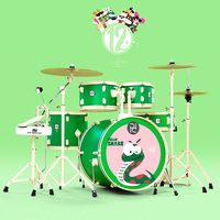 PD Factory 22 ''Ensemble de batterie de musique portable professionnel Percussion acoustique Instruments de musique Kit de batterie de basse professionnel