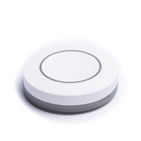 Control Remoto Inalámbrico de 3V 433Mhz con Chip EV1527, Tipo Aprendizaje, 1 Botón de Pánico SOS, Interruptor de Control Remoto Redondo para Hogar Inteligente
