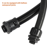 Conduit flexible ondulé Zhonghe PA 32 mm 1/4 pouce résistant aux UV noir pour la protection des câbles électriques RoHS
