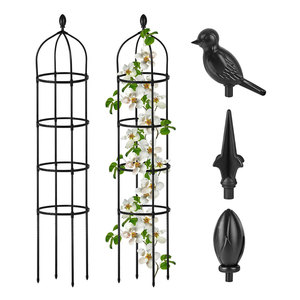 Obélisque de jardin Treillis pour plantes grimpantes Treillis rond de 6 pieds de <span class=keywords><strong>rosier</strong></span> pour pots Treillis métallique - Product Image 1