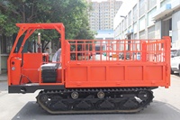 Dumper chenillé tout-terrain à roues fixes avec garde-corps surélevé, transporteur 5T, moteur diesel, faible coût d'entretien, garantie 1 an