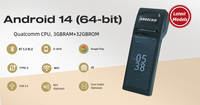 Портативный Android 14 POS-терминал со встроенным принтером для печати билетов на автобусы и мобильных заказов
