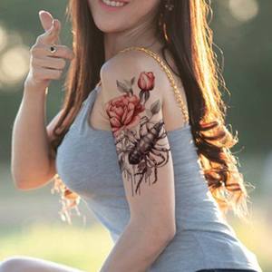 Usa <span class=keywords><strong>e</strong></span> getta colorato popolare Stencil tatuaggio da <span class=keywords><strong>uomo</strong></span> <span class=keywords><strong>e</strong></span> da <span class=keywords><strong>donna</strong></span> adesivi temporanei per tatuaggio con braccio floreale adesivo impermeabile per tatuaggio - Product Image 6