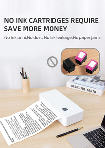 <span class=keywords><strong>Mini</strong></span> imprimante thermique <span class=keywords><strong>A4</strong></span> <span class=keywords><strong>portable</strong></span> sans fil 300DPI imprimante à papier <span class=keywords><strong>A4</strong></span> à dents bleues avec papier RoII - Product Image 5