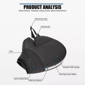 Logo personalizzato inverno caldo Neoprene <span class=keywords><strong>moto</strong></span> guanto mono mono riflettente striscia antivento copertura manubrio per <span class=keywords><strong>moto</strong></span> per la guida - Product Image 5
