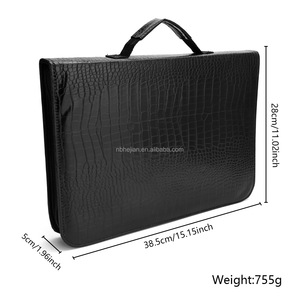 Estuche Exhibidor y Organizador de Tijeras de Peluquería para 24 Piezas, de Cuero Sintético PU con Logotipo Personalizable - Product Image 2