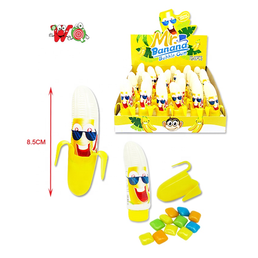 Коробка в форме банана, хлопковая жвачка, конфеты