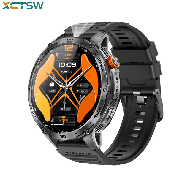2025 K69 Sport Watch 1.75 Amoled Screen Remote Camera 730Mah Magnetic Charge Unisex Flashlight 5ATM Android IOS Smart Watch Men