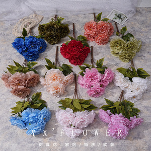 Flores Artificiales de Peonía Emperatriz de 5 Cabezas Simuladas, Decoración de Boda de Seda, Decoración del Hogar - Product Image 2