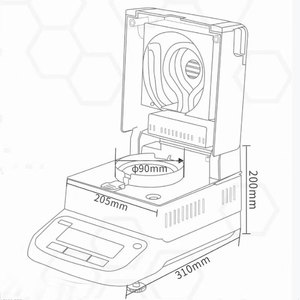 Analizador de Humedad de Granos Veidt Weighing D&T ES-F104 120g 0.0001g, Medidor de Humedad para Maíz, Arroz y Trigo, Balanza de Calentamiento - Product Image 6