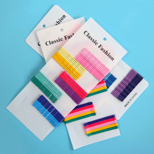 Clips de Pelo Coloridos de Moda Clásica, Plástico Degradado, Accesorios para el Cabello de Uso Diario para Mujeres - Product Image 5