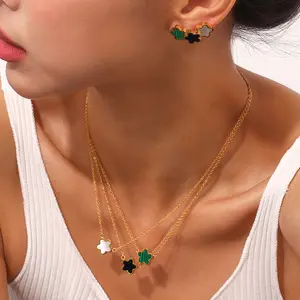 Small Flower Pengrinding Machineen's Necklace 2023 Power Tool Jewelry Sets Handmade Women's Electric Grindern Stainless Steel