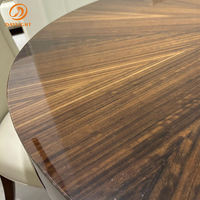 Ensemble table à manger ronde de luxe 12 places en marbre design en métal