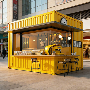 ร้านค้าสำเร็จรูป LDYZ โมเดิร์นแบบพกพา ยูนิตขายของแบบโมดูลาร์ ขนาดสั่งทำได้ บ้านคอนเทนเนอร์สำหรับร้านกาแฟ ร้านอาหาร ใช้งานได้หลากหลายภายนอกอาคาร - Product Image 2