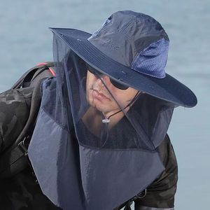 Chapeau de pêcheur pour homme avec moustiquaire, protection UV, pare-soleil pour la pêche, le cyclisme, utilisation estivale - Product Image 3