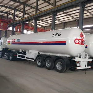 Reboque para gás lpg com 50,000 litros, reboque métrico de 25 toneladas, transporte de gás