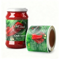 Autocollant Fastfood imprimé personnalisé en vinyle étanche avec logo Autocollant pour sauce chili pots de miel bouteille Autocollants adhésifs pour assaisonnement