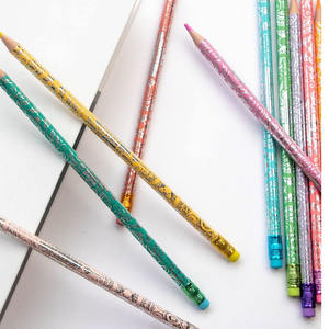 Ensemble de crayons de couleur pour enfants personnalisables, papeterie scolaire, crayon HB standard avec <span class=keywords><strong>gomme</strong></span> - Product Image 4