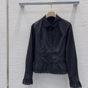 Nova Chegada: Blusa Feminina Elegante de Manga Longa, Alta Qualidade, Luxuosa e Preta para Escritório - Product Image 2