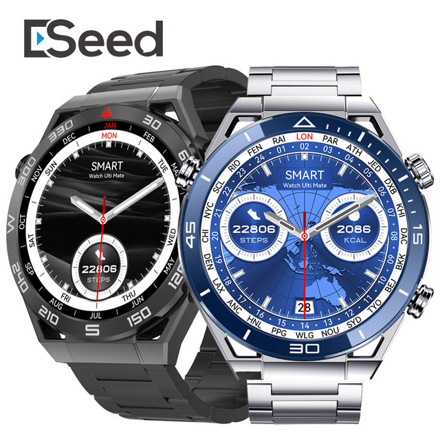 Eseed OEM New DT Ultra Mate IP68 Waterproof NFC Steel Men Business BT Call Smart Watch Compass Sports Electronica Inteligente