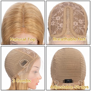 Peluca de encaje frontal 27 T, corte Bob, 13x4x1, color rubio miel, sin pegamento, Full HD - Product Image 3
