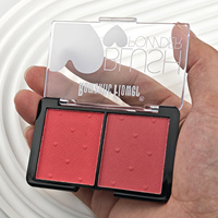 Nouveau design Offre Spéciale maquillage visage cosmétique 2 couleurs mat imperméable à l'eau rose poudre Blush Palette en stock