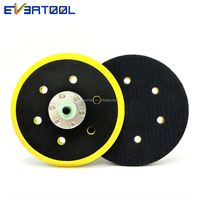 EVERTOOL Disque de polissage DA 6 pouces à 6 trous, plateau de ponçage avec support en PU pour des performances de ponçage élevées et une longue durée de vie