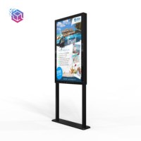 Écran d'affichage intérieur de 32 pouces, double face, haute luminosité, fonction multi-touch