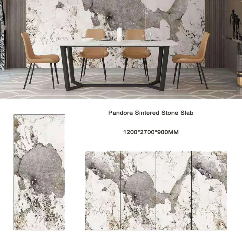 Pandora Sintered Stone Tiles Wall Slab Sintered Stone 3mm Ceramic Tiles for Floor