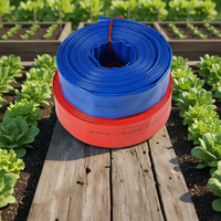 Tuyau plat en PVC personnalisable de 1 à 8 pouces, 100 mètres, traité anti-UV, flexible, durable, économiseur d'eau, pour l'irrigation agricole