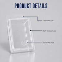 Accepter une taille personnalisée de haute qualité gaufrage logo transparent PET recyclé emballage blister à clapet