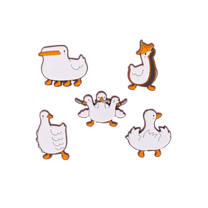 Épingles en émail Goose Game personnalisées, « Fais la gueule, tu vas recevoir une gueule », broches, badges de revers, bijoux d'animaux de dessin animé, cadeau pour les amis - Product Image 5