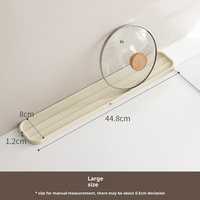 LANZYLO Support de rangement pour couvercles de casseroles, étagère de table, support en silicone pour spatules et couvercles de cuisine