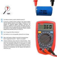 Baterai Lithium Li-SOCl2 ER14250m 1/2aa 3.6V 800mAh untuk Meter Air & Gas, Peralatan Rumah Tangga, Elektronik Konsumen, Mainan & Peralatan Listrik