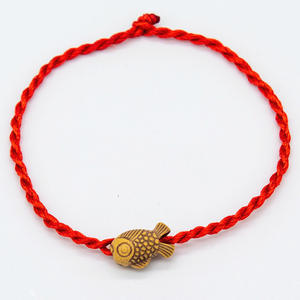 Negozio <span class=keywords><strong>Online</strong></span> personalizzabile piccoli regali all'ingrosso intrecciati a mano corda rossa imitazione legno pesca imitazione giada piccola corda rossa bracciale - Product Image 1