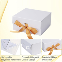 Boîte cadeau magnétique pliable en carton grand format, emballage de luxe personnalisé en gros