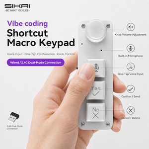 Teclado Inalámbrico SIKAI con Entrada de Voz por IA <span class=keywords><strong>para</strong></span> Codificación Codex Vibe, Teclado de Atajos Personalizado <span class=keywords><strong>para</strong></span> Programación en Oficina y Computación - Product Image 1