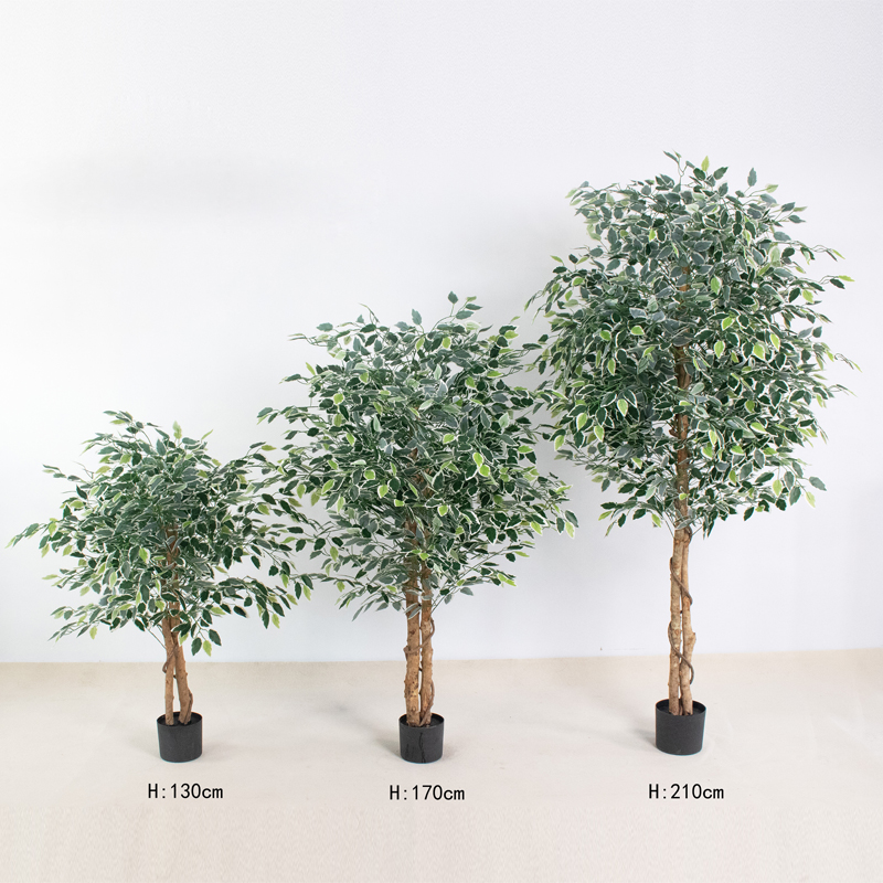 HAIHONG Confezione Da 2 Alberi Di Ficus Artificiali Da 1,5 M, Con