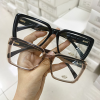 Déstockage : Montures de lunettes optiques en acétate, forme œil de chat, tendance pour femmes et hommes, transparentes
